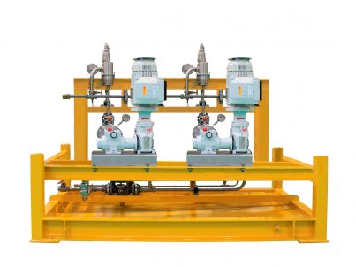 Twin pump chemical injection unit.
