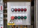 Controls for hot waterjetting unit.