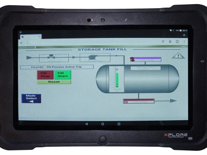 Hand-held tablet for remote pump operation