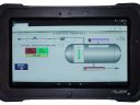 Hand-held tablet for remote operation