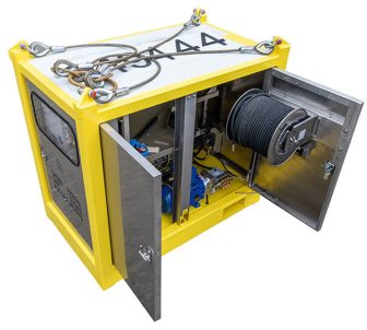 ATEX Zone 1 hot water jetting unit with intergral hose reel.