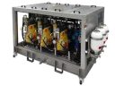 Triple pump skid package for nuclear decom