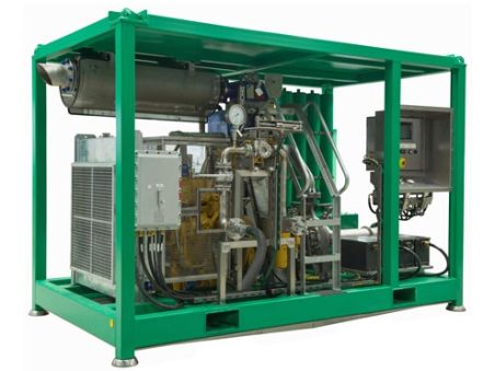 Unmanned platform waste-gas-driven pump unit