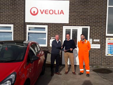 Peter receives a purchase order for a high pressure pump unit from Veolia.