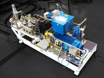 Waste injection pump skid