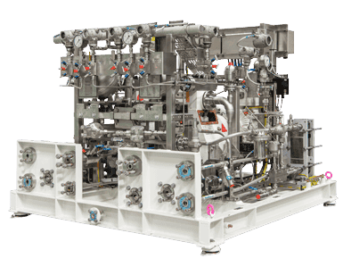 Methanol injection pump skid for offshore hazardous area operations.