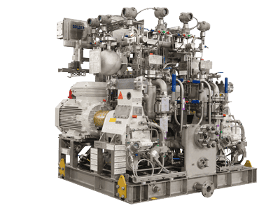 A MEG injection pump skid utilising Hammelmann Hampro Pumps.