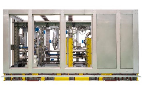 A power-from-shore cooling skid for offshore platform electrification.