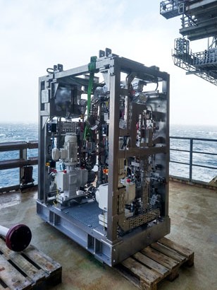 A great photo showing the Calder chemical injection package on the Brage platform.